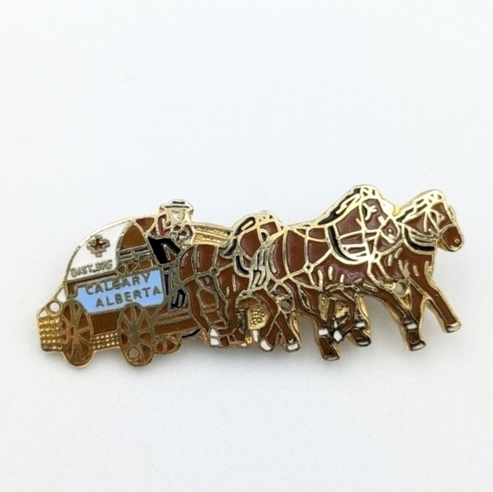 5/25$  Vintage Calgary Alberta Enamel lapel pin